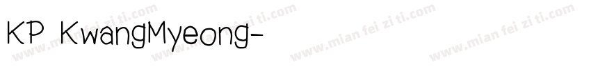 KP KwangMyeong字体转换